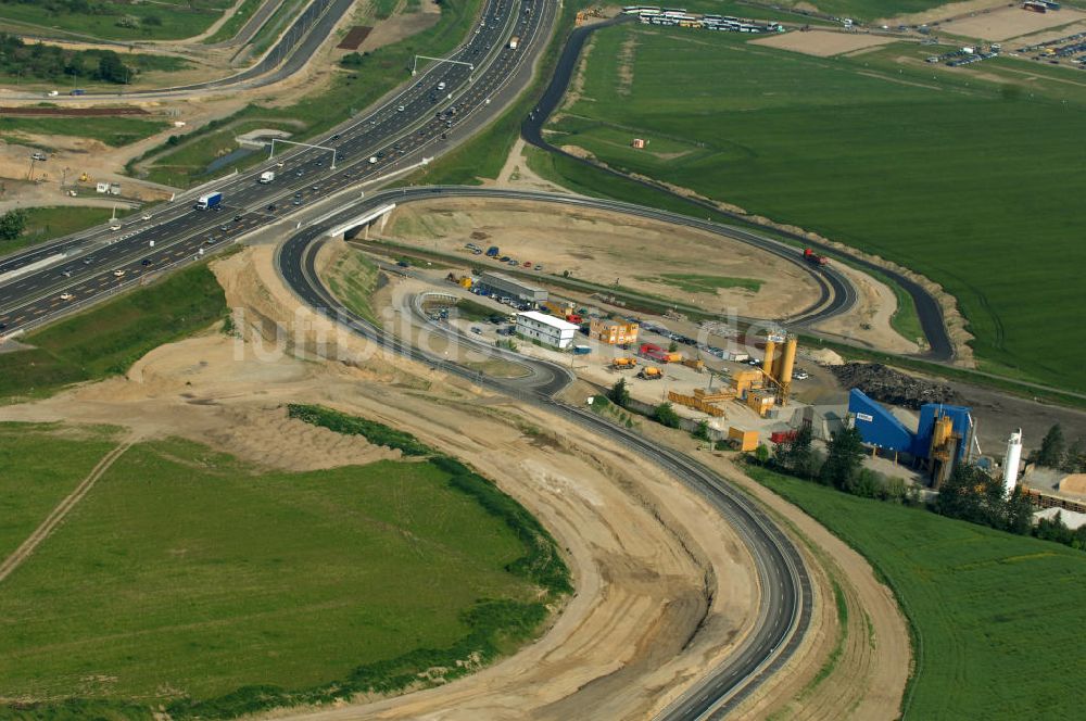 Berlin von oben - Ausbau Stadtautobahn in Richtung Berlin- Schönefeld