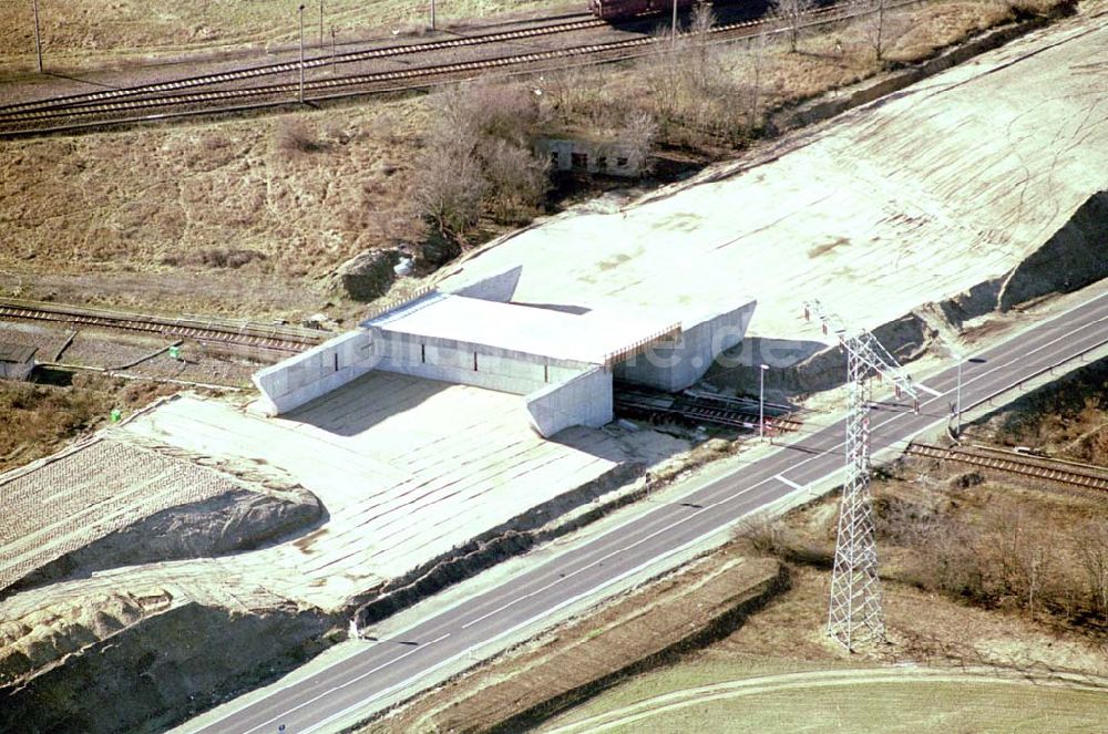 Vogelsdorf / BRB aus der Vogelperspektive: Ausbau B1 am östlichen Berliner Ring bei Vogelsdorf durch die Firmen EUROVIA