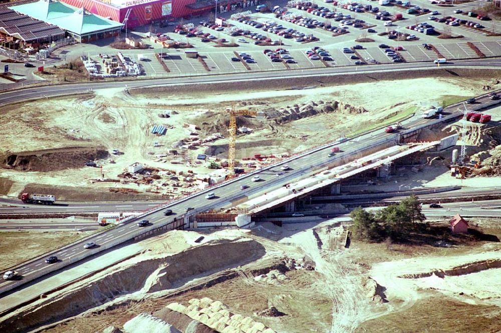 Luftbild Vogelsdorf / BRB - Ausbau B1 am östlichen Berliner Ring bei Vogelsdorf durch die Firmen EUROVIA