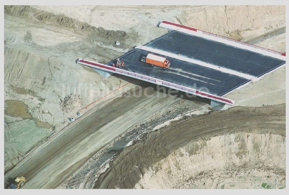 Brehna / Sachsen-Anhalt von oben - Ausbau der A100 Umfahrung von Brehna im Bereich der A9 / B100 zwischen Halle und Brehna