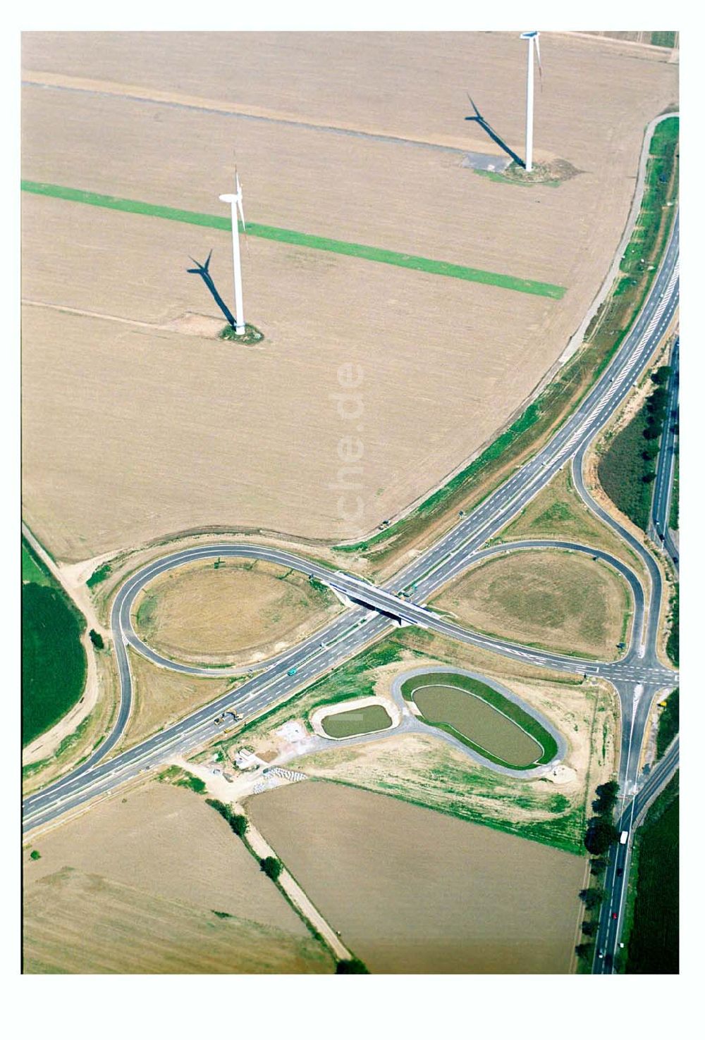 Brehna / Sachsen-Anhalt aus der Vogelperspektive: Ausbau der A100-Umfahrung - Brehna (Sachsen-Anhalt)