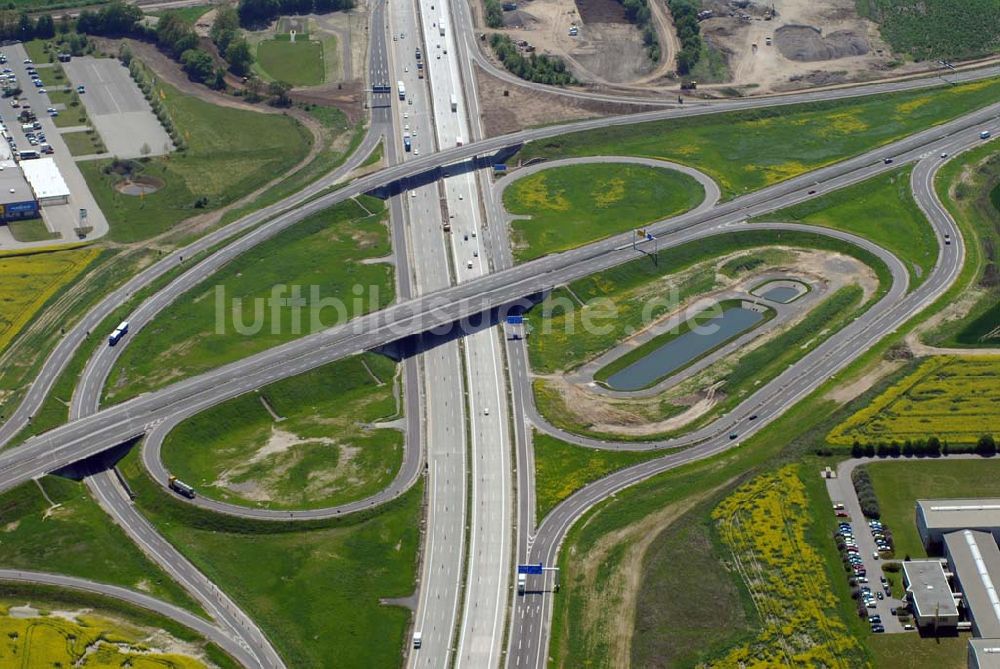 Brehna aus der Vogelperspektive: Ausbau der A100-Umfahrung - Brehna (Sachsen-Anhalt)