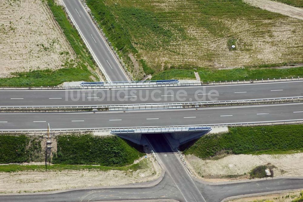 Luftbild Brehna - Ausbau der A100-Umfahrung - Brehna (Sachsen-Anhalt)