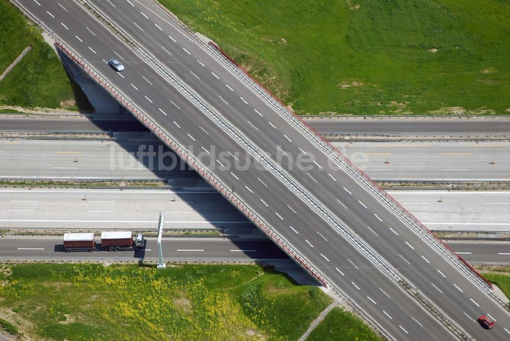 Luftbild Brehna - Ausbau der A100-Umfahrung - Brehna (Sachsen-Anhalt)