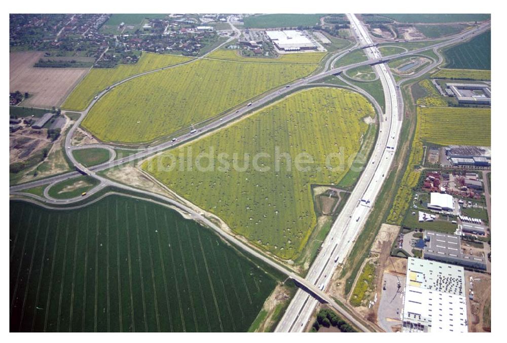 Luftbild Berlin - Ausbau der A100-Umfahrung - Brehna (Sachsen-Anhalt)