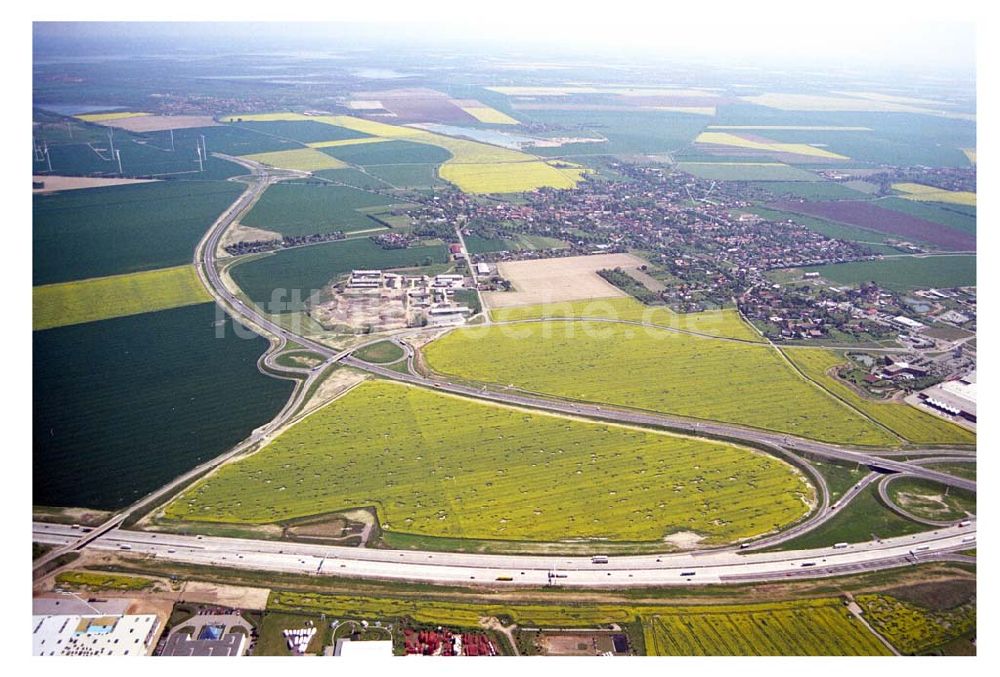 Berlin aus der Vogelperspektive: Ausbau der A100-Umfahrung - Brehna (Sachsen-Anhalt)