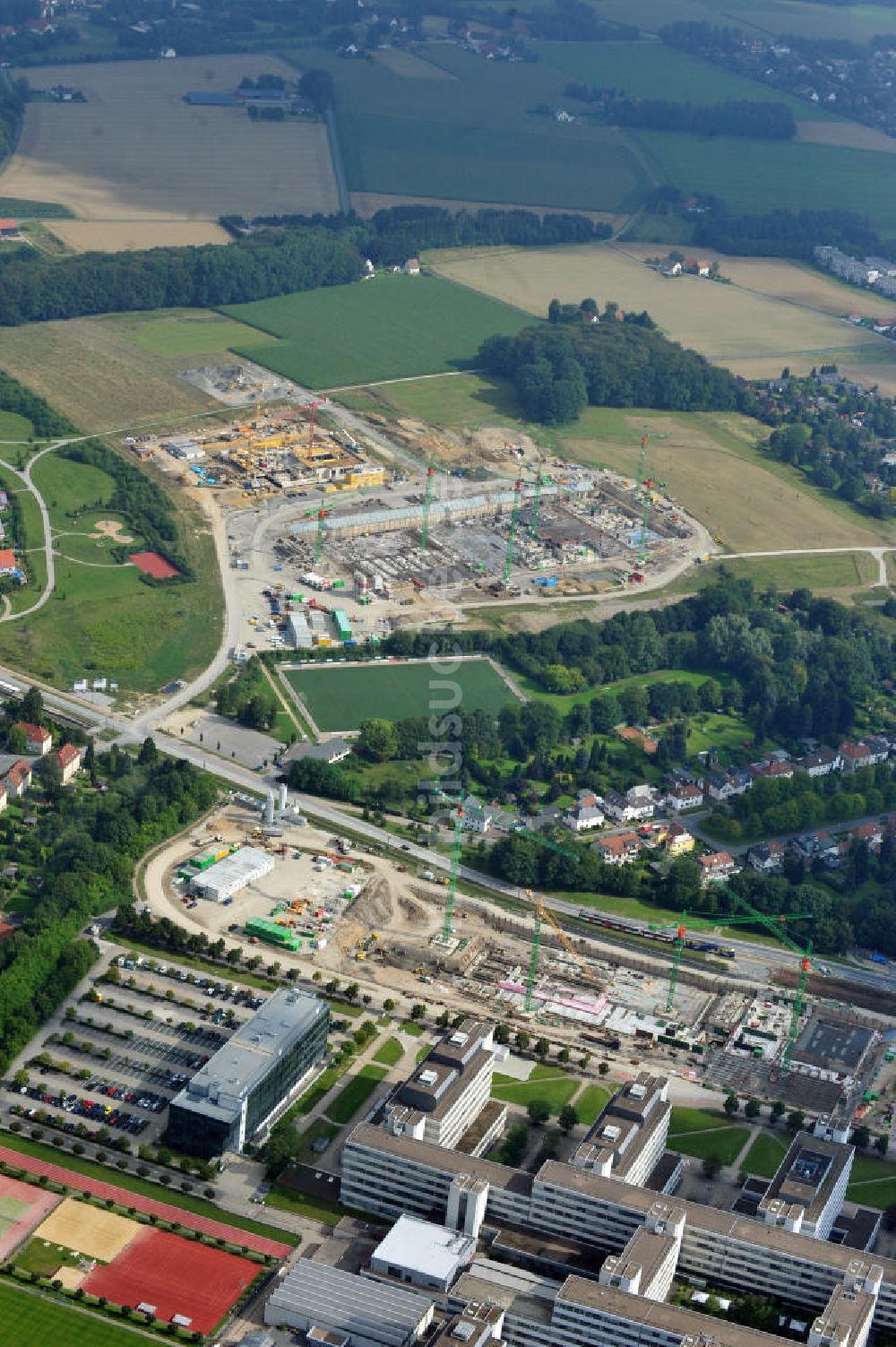 Luftaufnahme Bielefeld - Ausbau der Universität Bielefeld