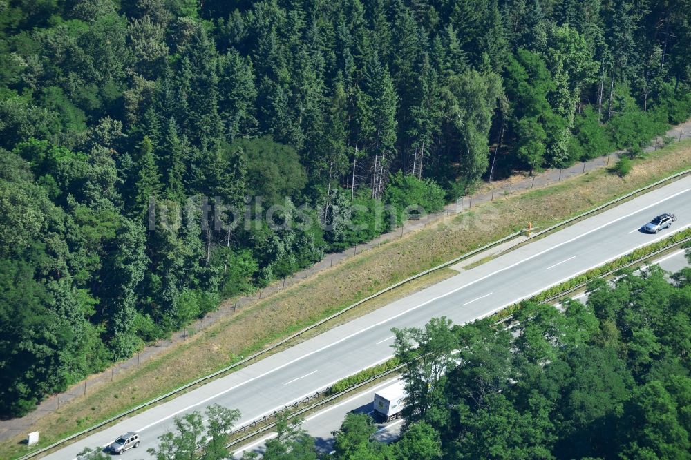 Luftbild Rauen - Ausbau und Verbreiterung der Streckenführung der Autobahn / Bundesautobahn BAB A12 / E30 bei Rauen im Bundesland Brandenburg