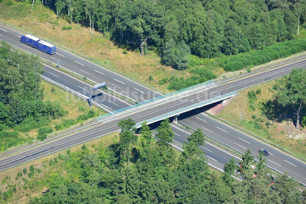 Luftbild Spreenhagen - Ausbau und Verbreiterung der Streckenführung der Autobahn / Bundesautobahn BAB A12 / E30 bei Spreenhagen im Bundesland Brandenburg