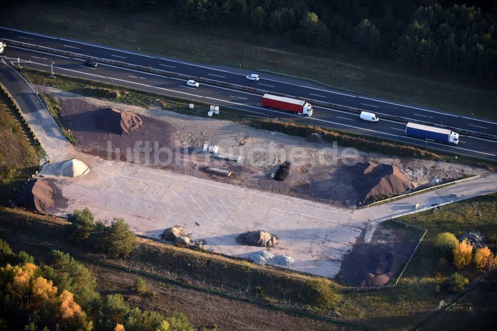 Luftbild Spreenhagen - Ausbau und Verbreiterung der Streckenführung der Autobahn / Bundesautobahn BAB A12 / E30 bei Spreenhagen im Bundesland Brandenburg