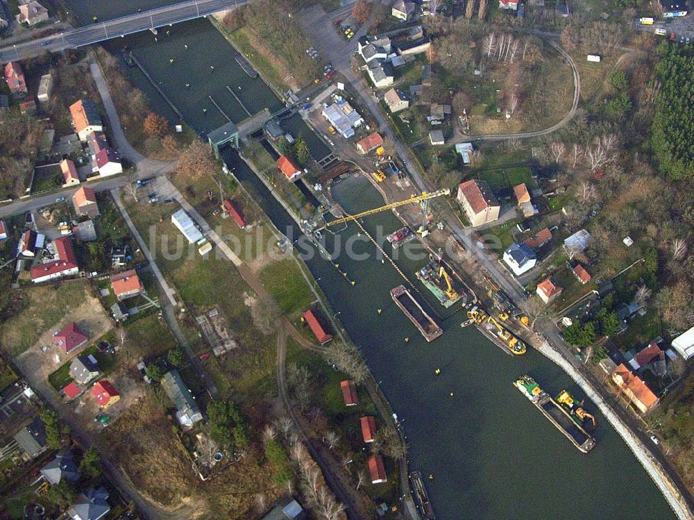 Luftbild Wernsdorf - Ausbau der Wernsdorfer Schleuse am Oder-Spree-Kanal