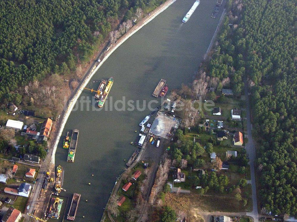 Luftbild Wernsdorf - Ausbau der Wernsdorfer Schleuse am Oder-Spree-Kanal