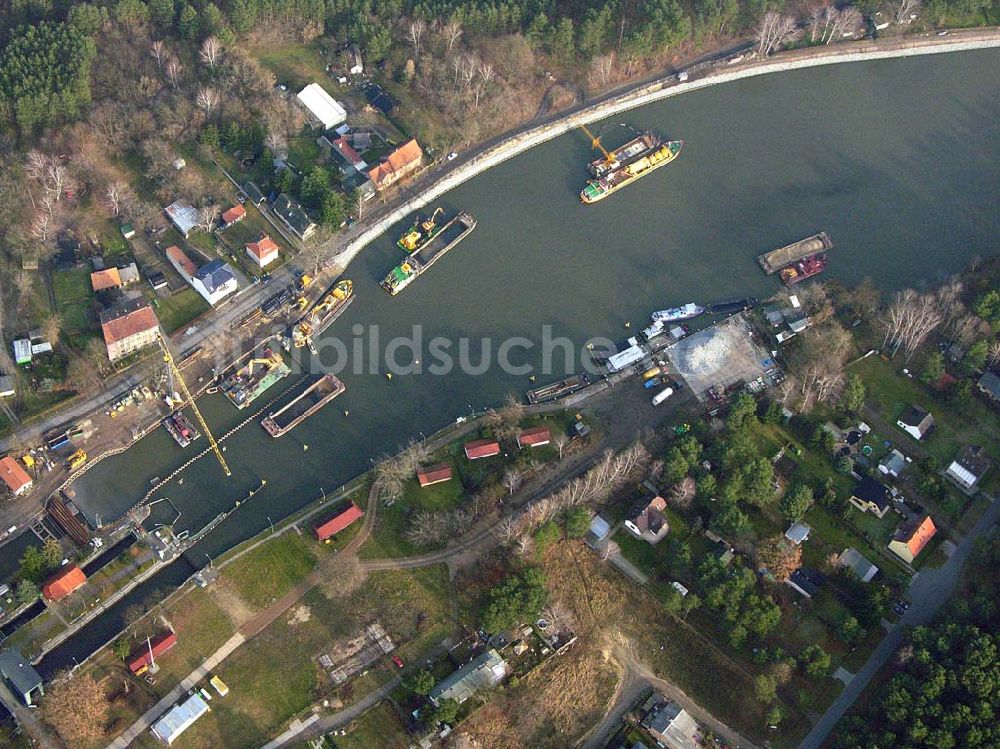 Luftaufnahme Wernsdorf - Ausbau der Wernsdorfer Schleuse am Oder-Spree-Kanal