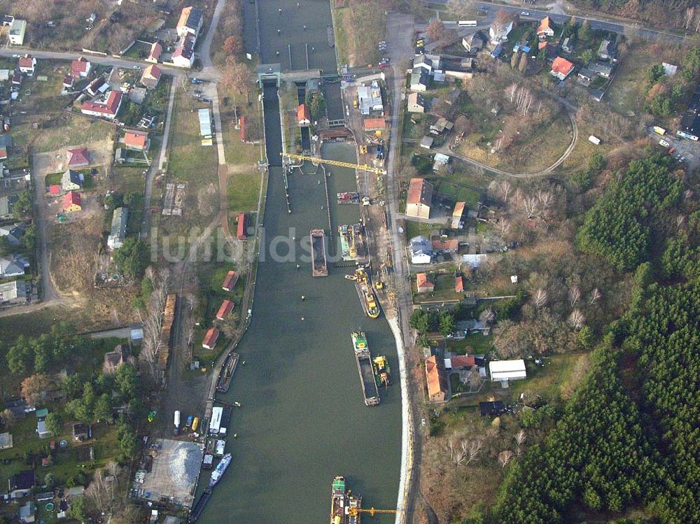 Luftaufnahme Wernsdorf - Ausbau der Wernsdorfer Schleuse am Oder-Spree-Kanal