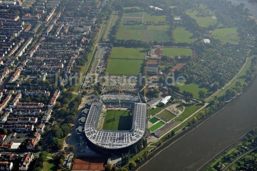 Luftaufnahme Bremen - Ausbau Weserstadion Bremen