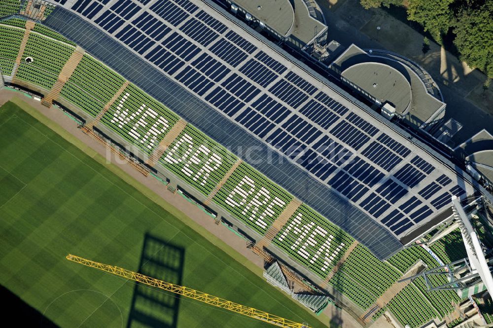 Bremen aus der Vogelperspektive: Ausbau Weserstadion Bremen