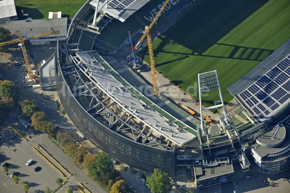 Luftaufnahme Bremen - Ausbau Weserstadion Bremen