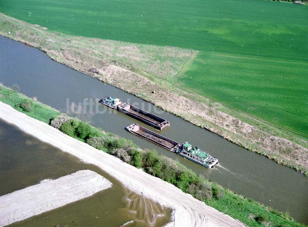 Luftaufnahme bei Genthin - Ausbauarbeiten am Elbe-Havel-Kanal - Verlauf bei Genthin.