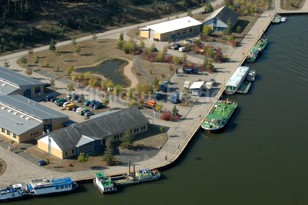 Niegripp von oben - Ausbauarbeiten an der Schleuse Niegripp am Elbe-Havel-Kanal