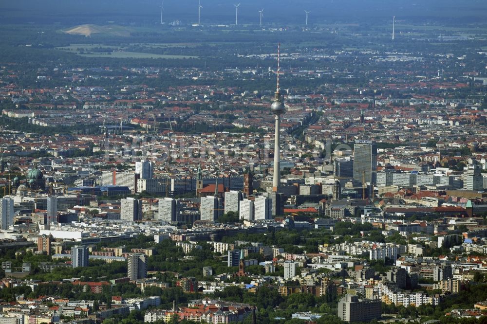 Luftbild Berlin - Ausblick über die Berliner Innenstadt