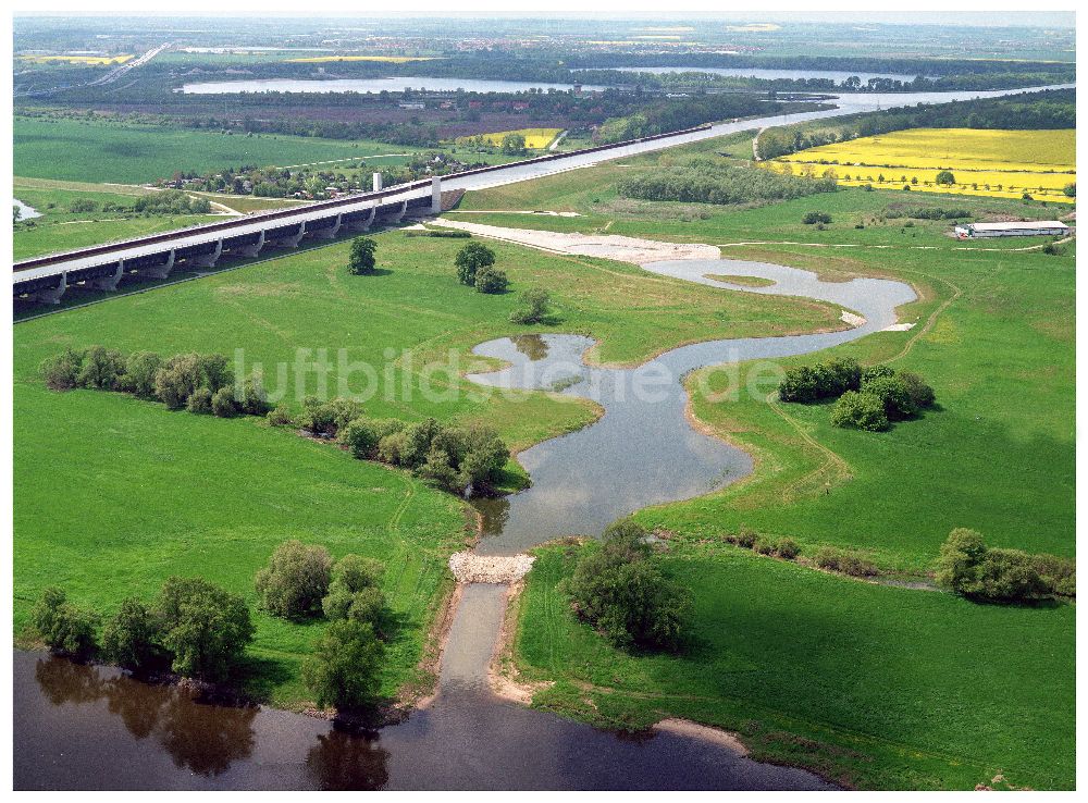 Hohenwarthe / Sachsen-Anhalt von oben - Ausgleich und Ersatzmassnahmen entlang des Elbe-Havel- Kanal 13.05.2005