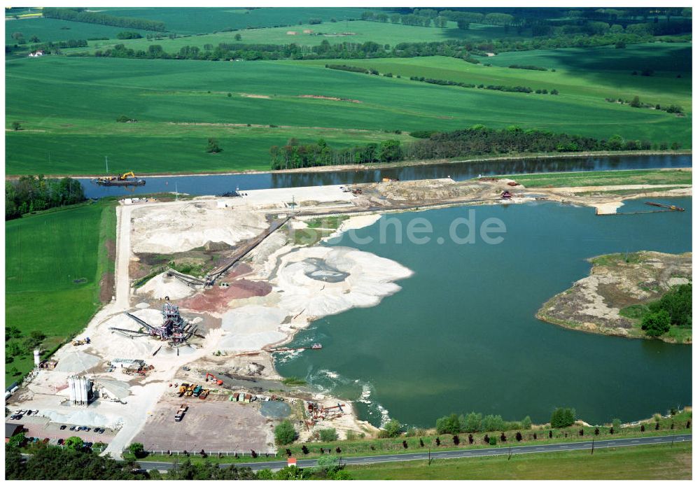 Luftaufnahme Burg / Sachsen-Anhalt - Ausgleichs- und Ersatzmaßnahmen am Elbe-Havel-Kanal nordöstlich von Burg am Wasserstraßenkreuz Magdeburg / Elbe-Havel-Kanal