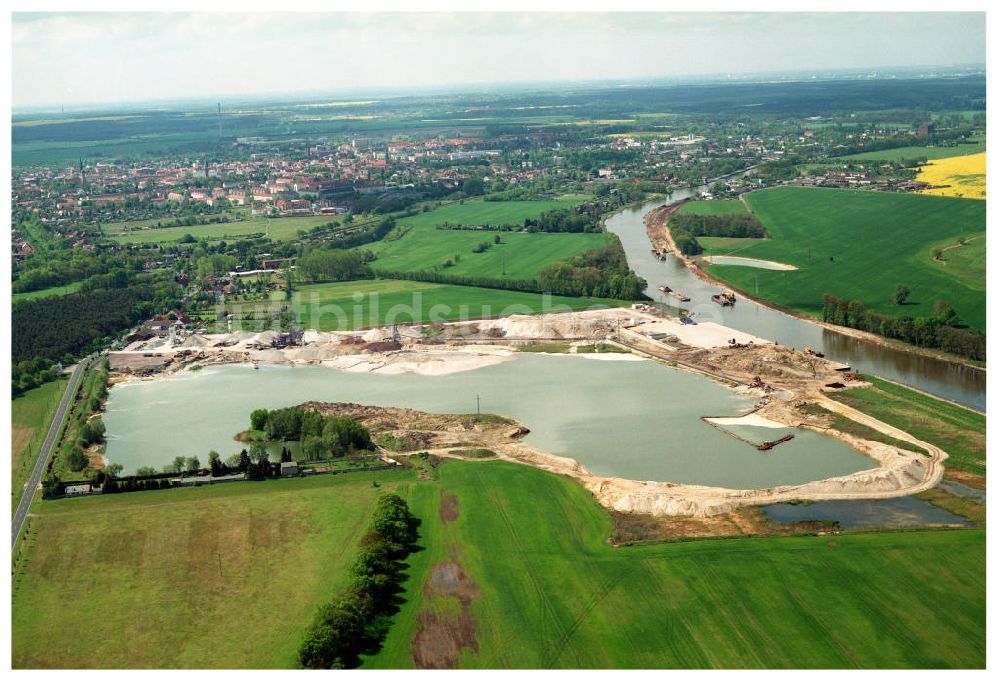 Burg / Sachsen-Anhalt von oben - Ausgleichs- und Ersatzmaßnahmen am Elbe-Havel-Kanal nordöstlich von Burg am Wasserstraßenkreuz Magdeburg / Elbe-Havel-Kanal