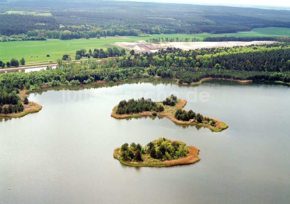 Luftaufnahme Ihleburg / Sachsen-Anhalt - Ausgleichs- und Ersatzmaßnahmen südlich von Ihleburg am Elbe-Havel-Kanal am Wasserstraßenkreuz Magdeburg / Elbe-Havel-Kanal