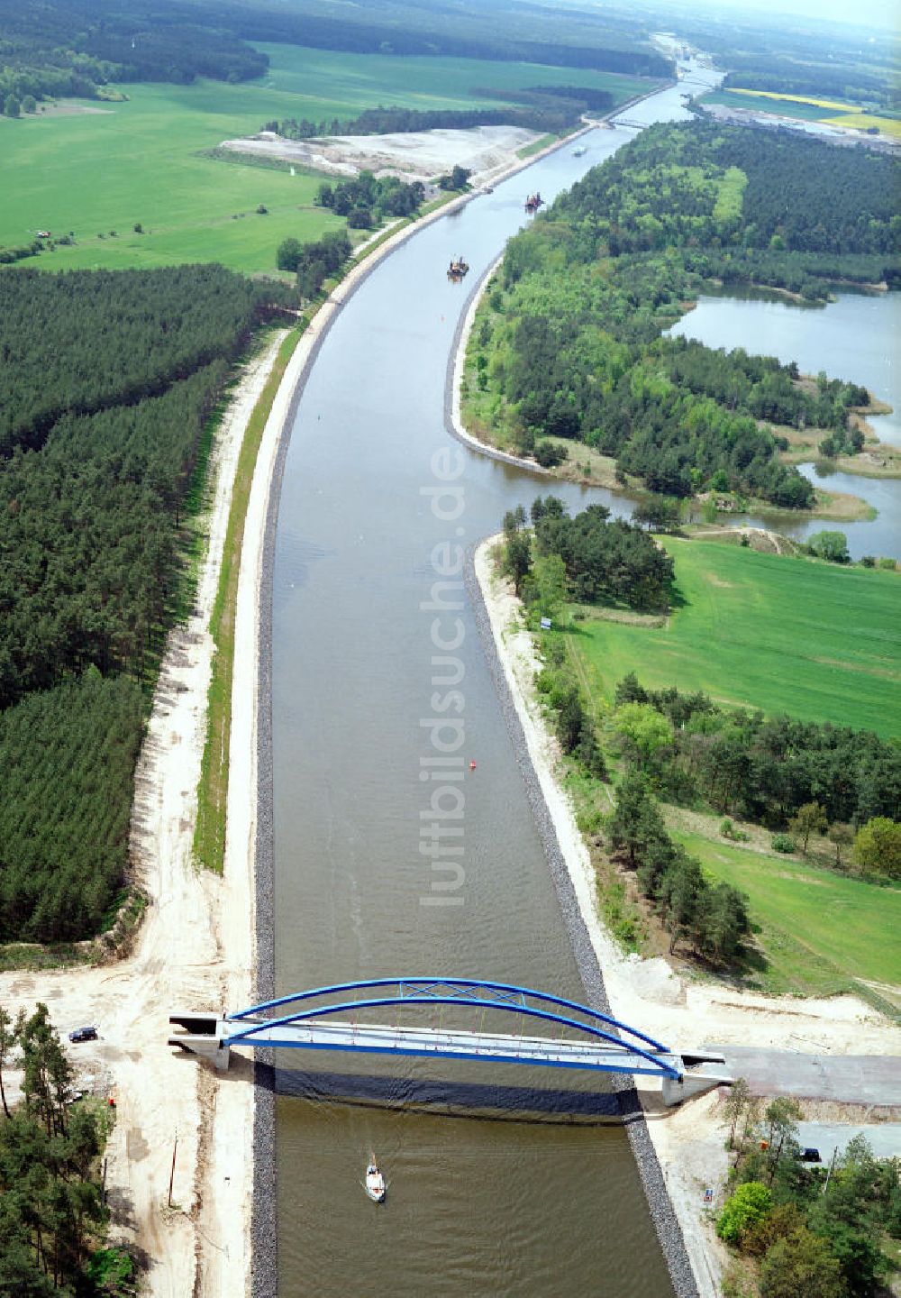 Luftbild Ihleburg / Sachsen-Anhalt - Ausgleichs- und Ersatzmaßnahmen am Wasserstraßenkreuz Magdeburg / Elbe-Havel-Kanal