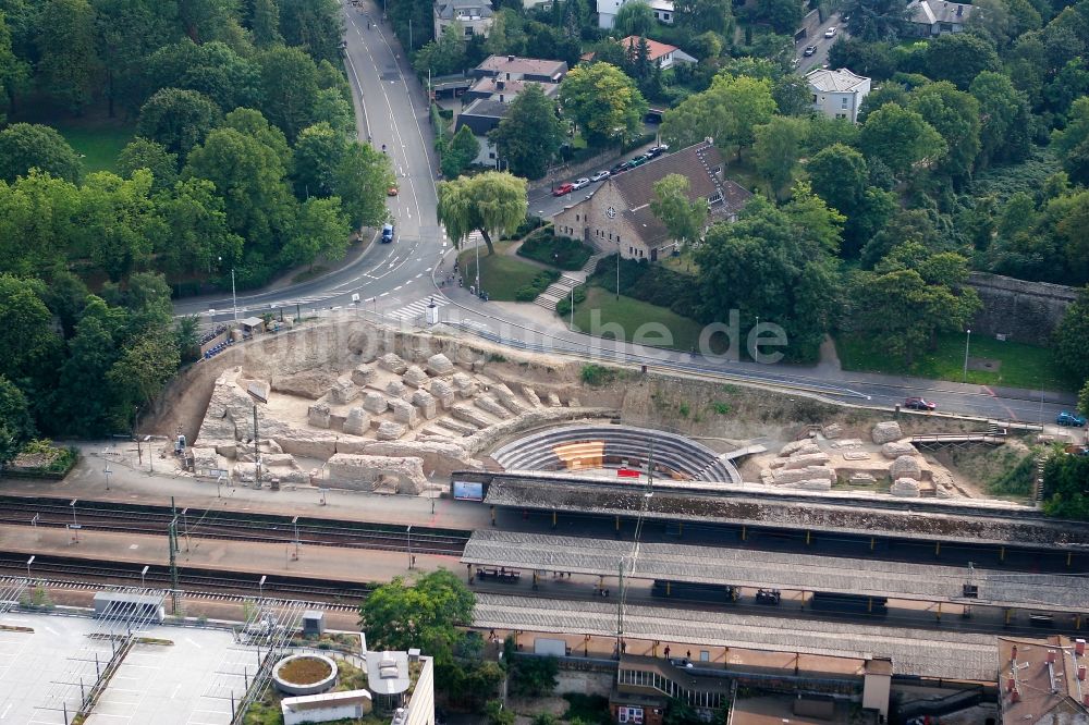 Luftbild Mainz - Ausgrabungsstätte Römisches Theater in Mainz im Bundesland Rheinland-Pfalz