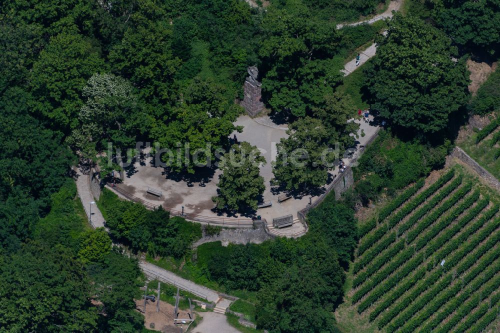 Freiburg im Breisgau von oben - Aussichtspunkt Kanonenplatz in Freiburg im Breisgau im Bundesland Baden-Württemberg, Deutschland