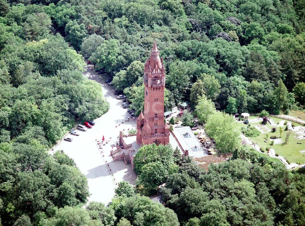 Luftaufnahme Berlin - Grunewald - Aussichtsturm im Grunewald.