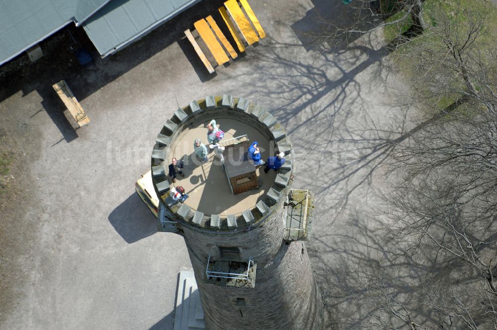 Manebach aus der Vogelperspektive: Aussichtsturm Kickelhahn in Thüringen