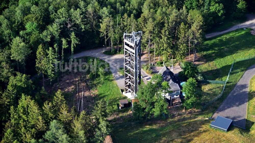 Luftbild Nümbrecht - Aussichtsturm Auf dem Lindchen in Nümbrecht im Bundesland Nordrhein-Westfalen, Deutschland