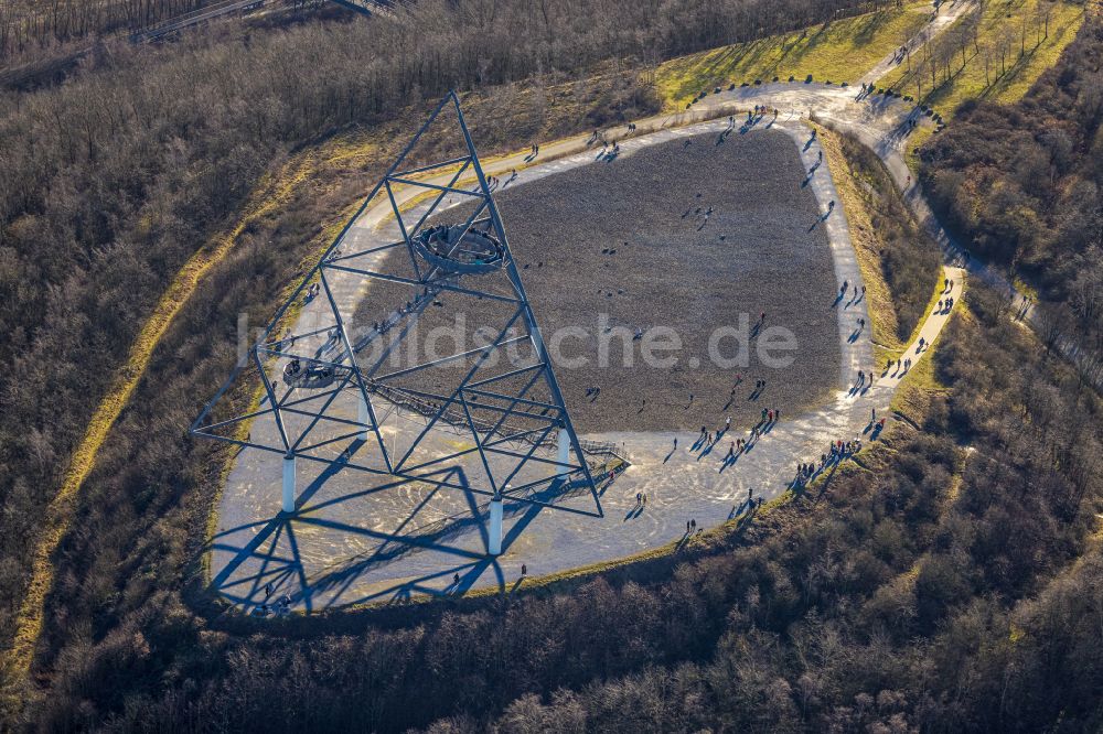 Luftbild Bottrop - Aussichtturm Tetraeder auf der Halde an der Beckstraße in Bottrop in Nordrhein-Westfalen