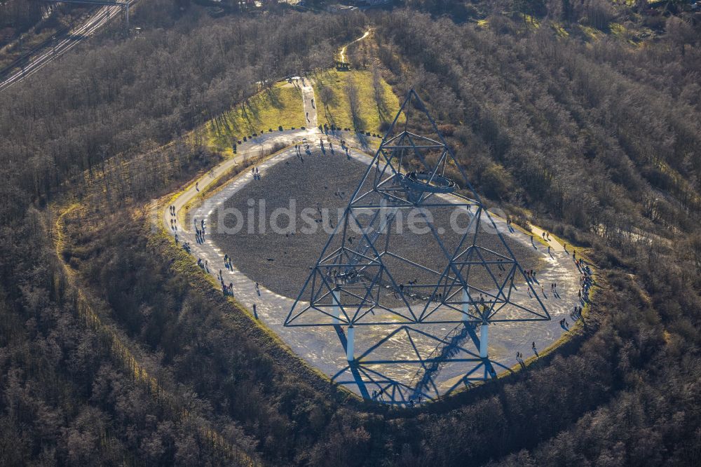 Luftaufnahme Bottrop - Aussichtturm Tetraeder auf der Halde an der Beckstraße in Bottrop in Nordrhein-Westfalen