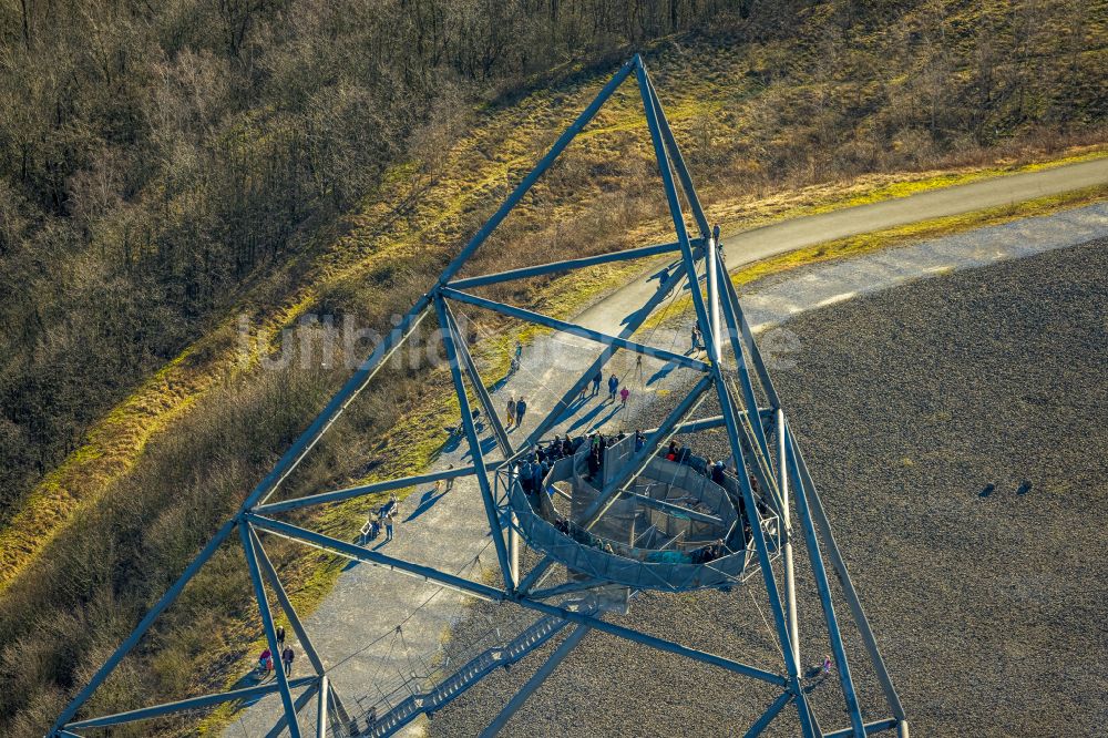 Luftbild Bottrop - Aussichtturm Tetraeder auf der Halde an der Beckstraße in Bottrop in Nordrhein-Westfalen