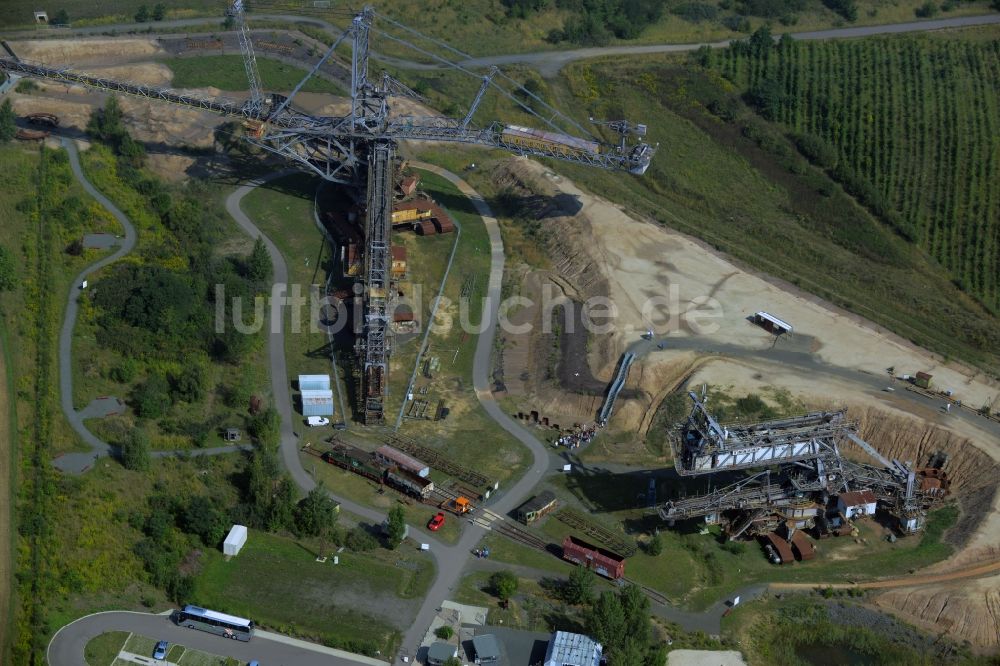 Grosspösna aus der Vogelperspektive: Ausstellungsgelände des Bergbau-Technik-Park e.V. in Grosspösna im Bundesland Sachsen