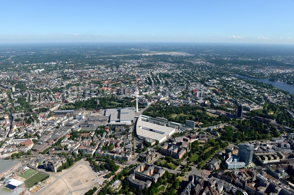 Hamburg von oben - Ausstellungsgelände und Messehallen der Hamburg Messe und Congress GmbH in Hamburg