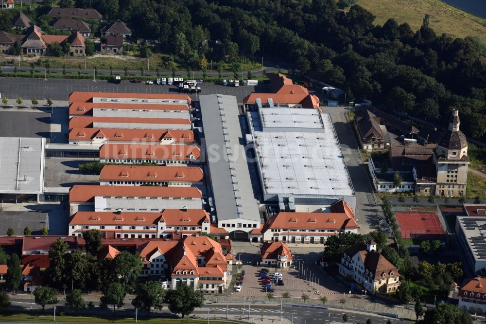 Luftaufnahme Dresden - Ausstellungsgelände und Messehallen der MESSE DRESDEN GmbH in Dresden im Bundesland Sachsen