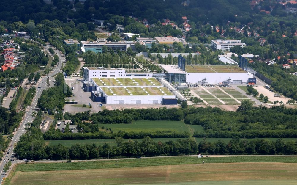 Erfurt aus der Vogelperspektive: Ausstellungsgelände und Messehallen der Messe Erfurt im Ortsteil Hochheim in Erfurt im Bundesland Thüringen