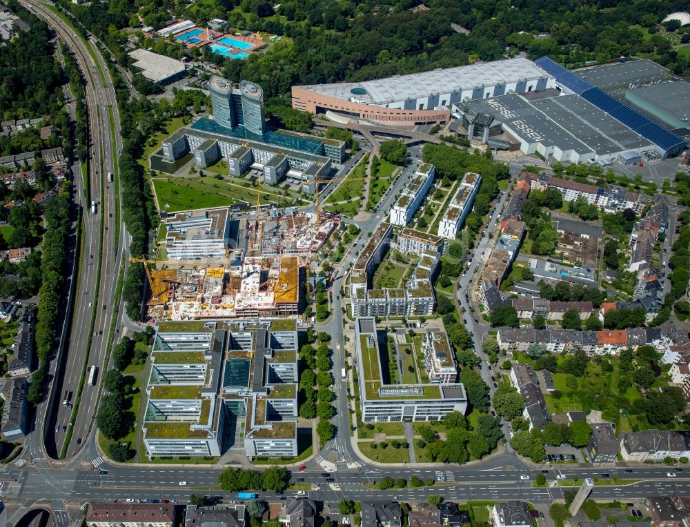 Essen aus der Vogelperspektive: Ausstellungsgelände und Messehallen der Messe Essen in Essen im Bundesland Nordrhein-Westfalen