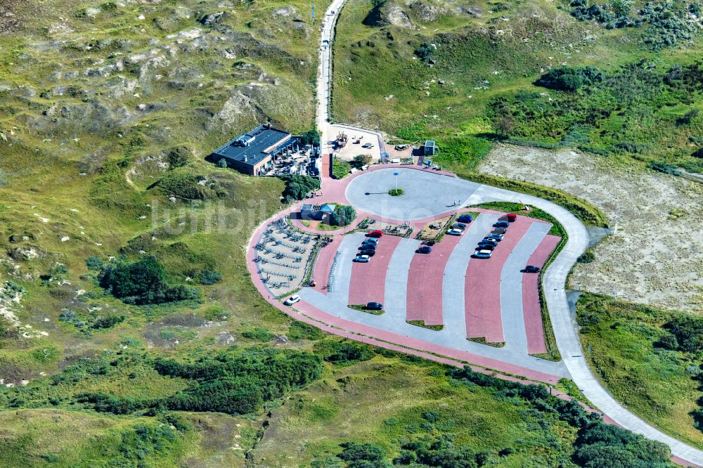 Luftbild Norderney - Auto- Parkplatz und Abstellfläche Strandpieper in Norderney im Bundesland Niedersachsen, Deutschland