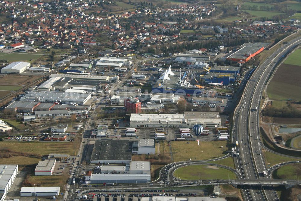 Sinsheim von oben - Auto & Technik Museum Sinsheim