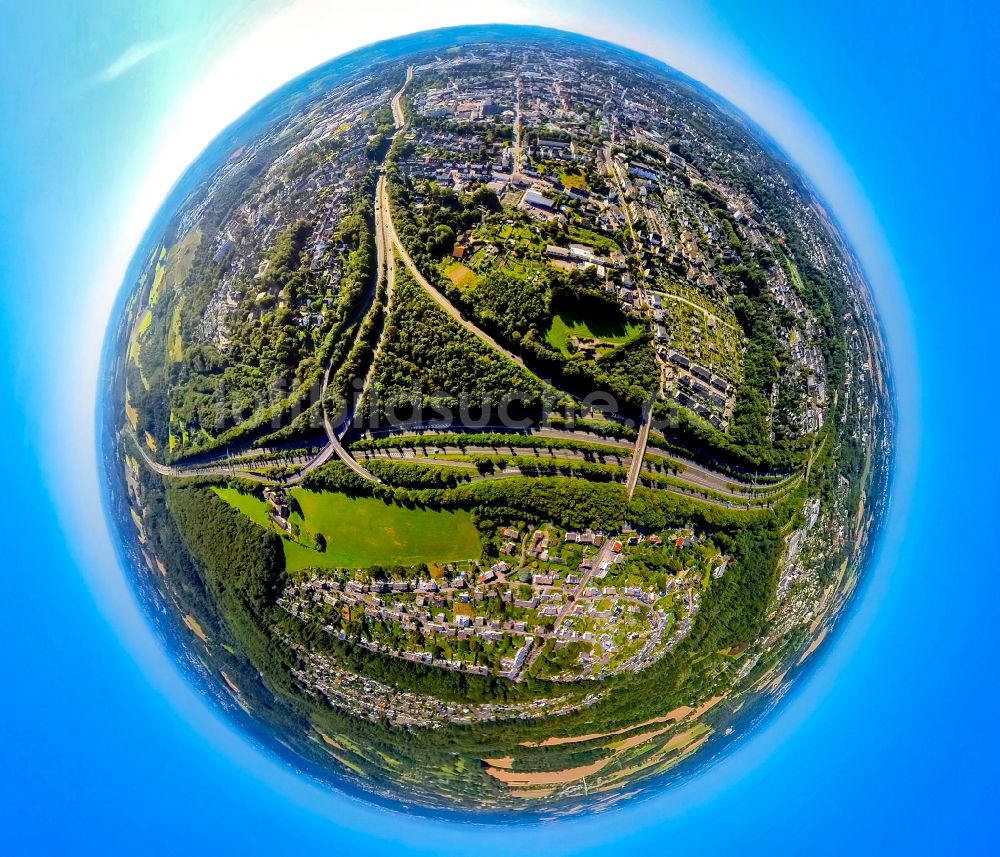 Luftbild Velbert - Autobahn- Abfahrt der BAB A44 am Dreieck Velbert-Nord in Velbert im Bundesland Nordrhein-Westfalen, Deutschland