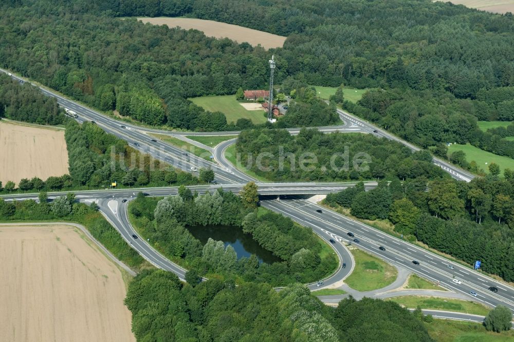 Luftbild Talkau - Autobahn- Abfahrt der BAB A24 in Talkau im Bundesland Schleswig-Holstein