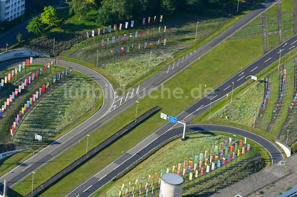 Bonn aus der Vogelperspektive: Autobahn- Anschlussstelle der BAB A562 in Bonn im Bundesland Nordrhein-Westfalen, Deutschland