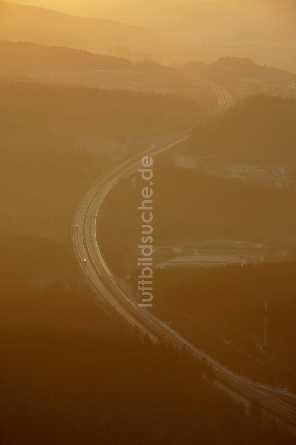 Arnsberg aus der Vogelperspektive: Autobahn Arnsberg