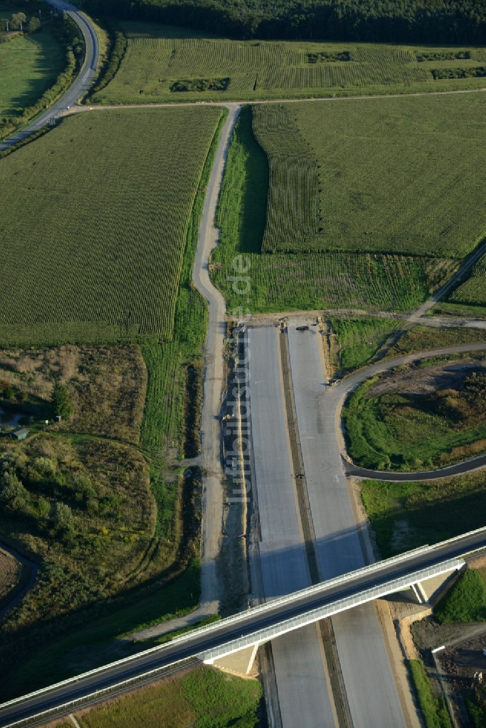 Luftbild Karstädt - Autobahn- Ausbau im Streckenverlauf der Landesstraße L131 in Karstädt im Bundesland Brandenburg