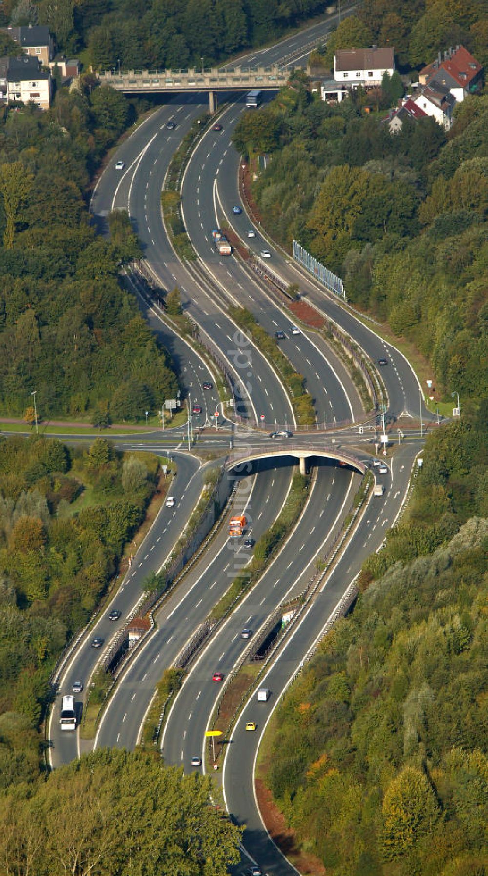 Bochum aus der Vogelperspektive: Autobahn Bochum